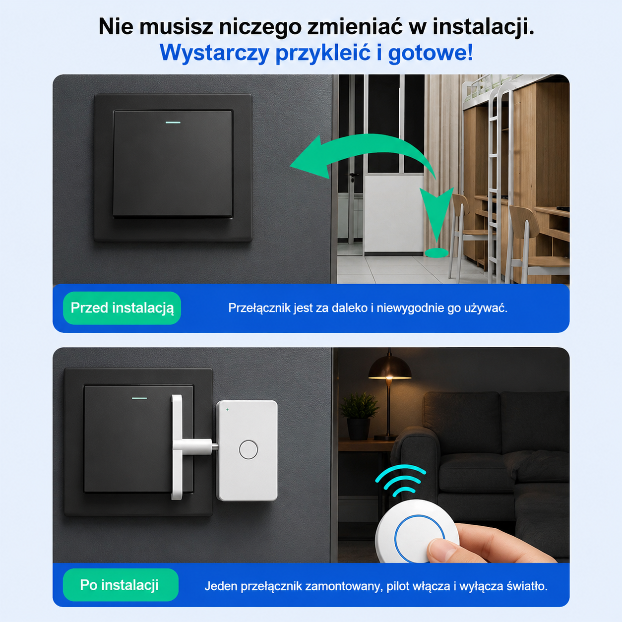 ClickLight™ 3.1 PRO | Steruj światłem bez kucia ścian!
